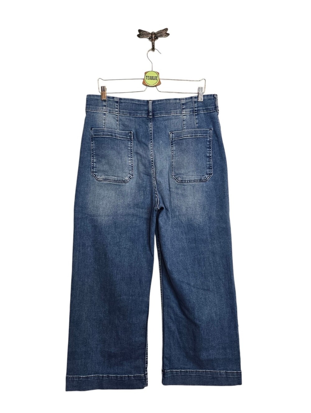Maeve The Colette Crop High-Rise Wide-Leg Jean 33 Anthropologie Denim - Picture 3 of 12